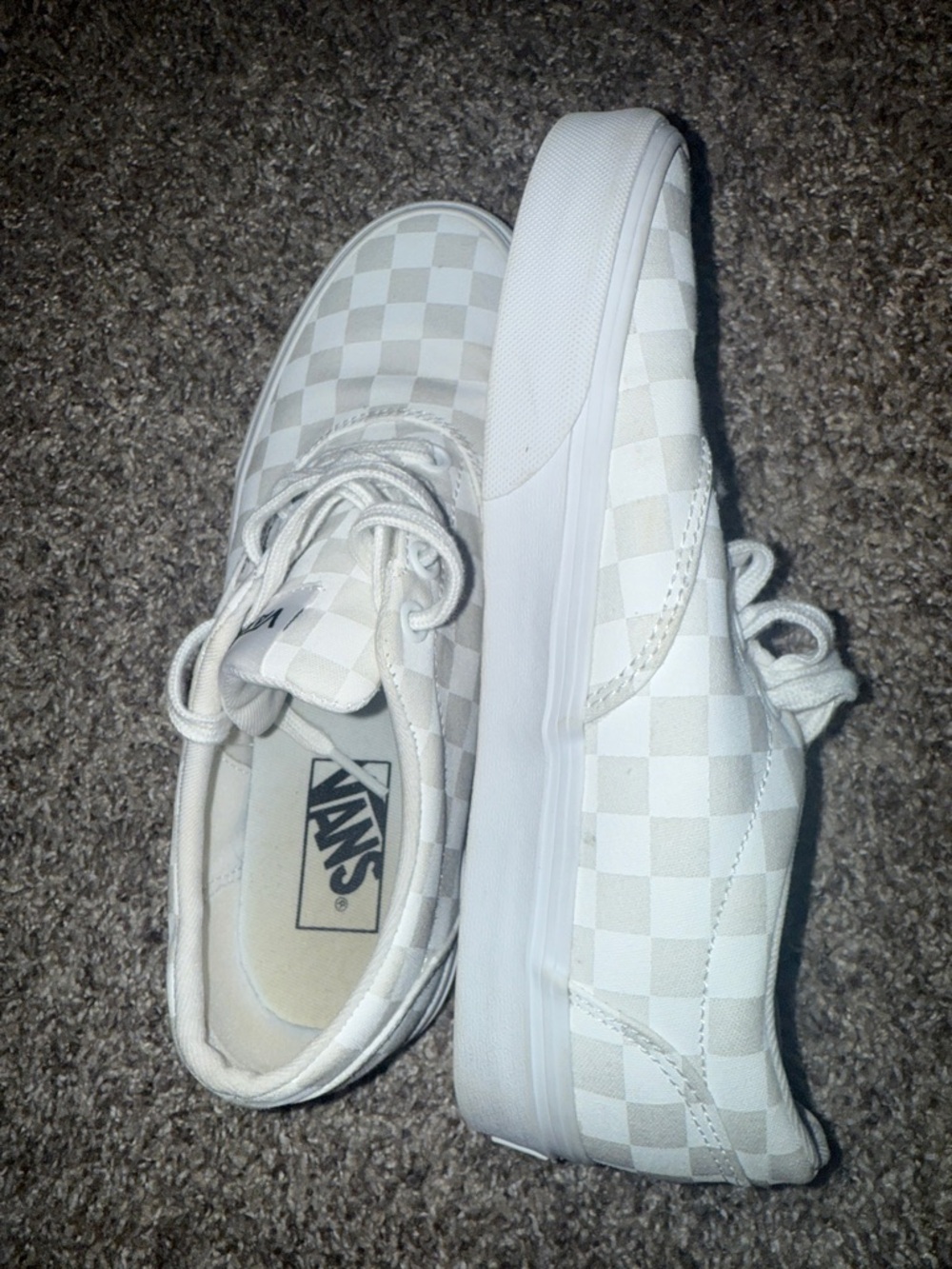 Vans Checkerboard Classic Low Top Sneakers - White - Picture 6 of 7
